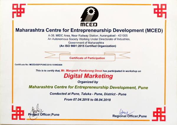 Digital Marketing Workshop, MCED Pune
